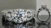 Doveggs art deco pave engagement ring only semi-mount only(Exclusively to DovEggs Stones)