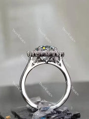 La Reina Halo engagement ring semi-mount only(Exclusively to DovEggs Stones)