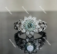 Blooming Angel floral lab diamond engagement ring only semi-mount only(Exclusively to DovEggs Stones)