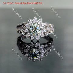 Blooming Angel floral lab diamond engagement ring only semi-mount only(Exclusively to DovEggs Stones)