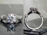 Doveggs art deco pave engagement ring only semi-mount only(Exclusively to DovEggs Stones)