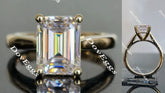 Doveggs solitaire moissanite engagement ring