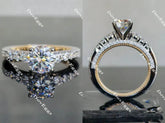 Doveggs side stone channel set engagement ring only semi-mount only(Exclusively to DovEggs Stones)