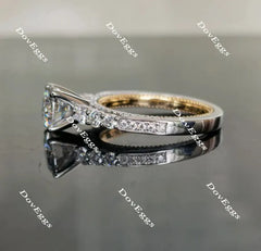 Doveggs side stone channel set engagement ring only semi-mount only(Exclusively to DovEggs Stones)
