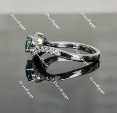 The Bella Daija-Oval curved moissanite engagement ring| Doveggs