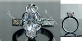 Half eternity floral pave engagement ring semi-mount only(Exclusively to DovEggs Stones)