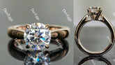 Doveggs round solitaire moissanite engagement ring