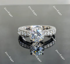 Doveggs half eternity pave engagement ring only semi-mount only(Exclusively to DovEggs Stones)