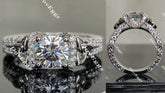 Anam Charaid art deco pave engagement ring only semi-mount only(Exclusively to DovEggs Stones)
