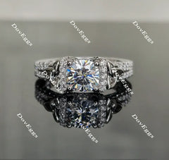 Anam Charaid art deco pave engagement ring only semi-mount only(Exclusively to DovEggs Stones)