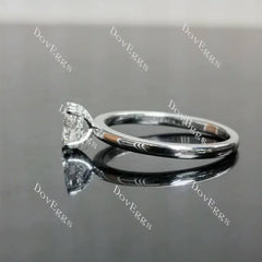 (size 7.5) Doveggs sterling silver 0.53ct oval lab grown diamond engagement ring