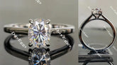 Solitaire engagement ring only semi-mount only(Exclusively to DovEggs Stones)