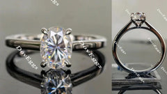 Solitaire engagement ring only semi-mount only(Exclusively to DovEggs Stones)