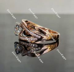 Doveggs curved engagement ring only semi-mount only(Exclusively to DovEggs Stones)