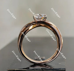 Doveggs curved engagement ring only semi-mount only(Exclusively to DovEggs Stones)