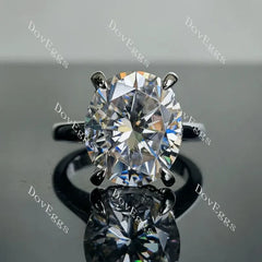 The Divine-Oval hidden halo moissanite engagement ring| DovEggs