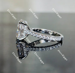The Christina-Oval pave moissanite engagement ring| Doveggs