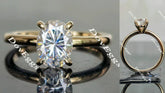 Bailey Jackson-Oval solitaire moissanite engagement ring| Doveggs
