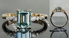 Doveggs side stones engagement ring only semi-mount only(Exclusively to DovEggs Stones)