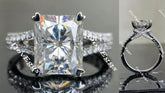 Doveggs split shank pave engagement ring only semi-mount only(Exclusively to DovEggs Stones)