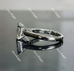 Bezel solitaire art deco engagement ring semi-mount only(Exclusively to DovEggs Stones)