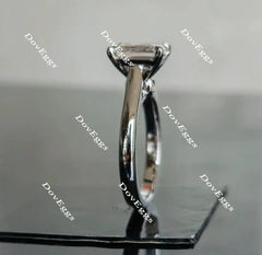 Bezel solitaire art deco engagement ring semi-mount only(Exclusively to DovEggs Stones)