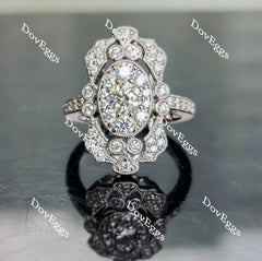 Doveggs halo pave engagement ring only semi-mount only(Exclusively to DovEggs Stones)