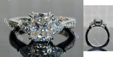 Doveggs three-stone engagement ring semi-mount only(Exclusively to DovEggs Stones)