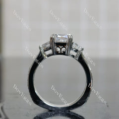 Doveggs three-stone engagement ring semi-mount only(Exclusively to DovEggs Stones)