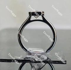 Solitaire bezel solitaire east-west engagement ring only semi-mount only(Exclusively to DovEggs Stones)