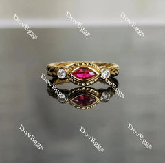 Doveggs bezel setting engagement ring only semi-mount only(Exclusively to DovEggs Stones)