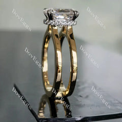 Hidden halo engagement ring only semi-mount only(Exclusively to DovEggs Stones)