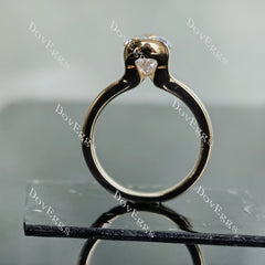 Doveggs bezel engagement ring semi-mount only(Exclusively to DovEggs Stones)