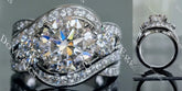 Doveggs side stones channel set engagement ring only semi-mount only(Exclusively to DovEggs Stones)