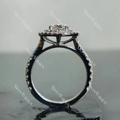 Halo pave engagement ring only semi-mount only(Exclusively to DovEggs Stones)