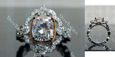Doveggs floral engagement ring semi-mount only(Exclusively to DovEggs Stones)