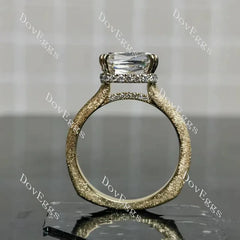 Floral halo engagement ring semi-mount only(Exclusively to DovEggs Stones)