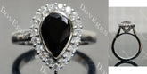 Bezel halo engagement ring semi-mount only(Exclusively to DovEggs Stones)