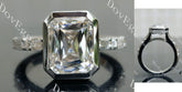 Pawleys Promise-Criss cut bezel pave moissanite engagement ring| DovEggs