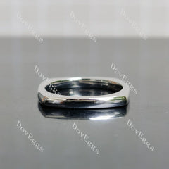 Plain square wedding band-2.5mm band width| DovEggs