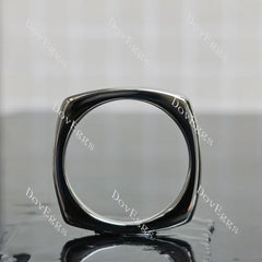 Plain square wedding band-2.5mm band width| DovEggs