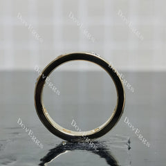 Round full eternity pave moissanite/lab grown diamond wedding band-4mm band width| DovEggs