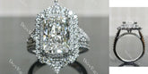 Doveggs halo pave vintage engagement ring only semi-mount only(Exclusively to DovEggs Stones)