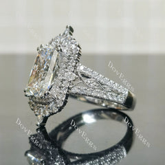 Doveggs halo pave vintage engagement ring only semi-mount only(Exclusively to DovEggs Stones)