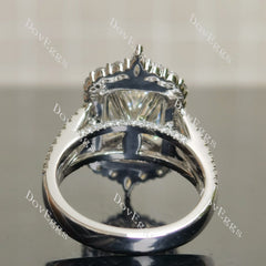 Doveggs halo pave vintage engagement ring only semi-mount only(Exclusively to DovEggs Stones)