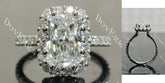 Radiant halo pave moissnaite engagement ring| DovEggs