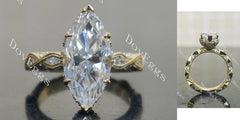 Doveggs vintage art deco engagement ring only semi-mount only(Exclusively to DovEggs Stones)