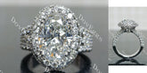 Halo pave vintage engagement ring only semi-mount only(Exclusively to DovEggs Stones)