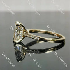 Pave fabulous lab diamond engagement ring set semi-mount only(Exclusively to DovEggs Stones)