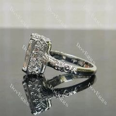 Beth's heirloom solitaire vintage art deco engagement ring semi-mount only(Exclusively to DovEggs Stones)